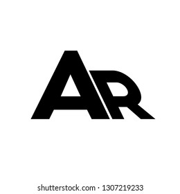 Modern unique elegant clean artistic black and white color AR RA A R initial based letter icon logo. - Vector 