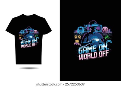 Modern Unique Eye Catchy Gaming T-shirt Design