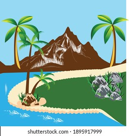 The modern and unique flat nature design is perfect for your business
