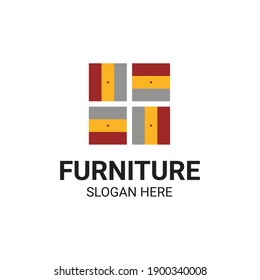 Modern Unique Furniture and Household Icon Logo Vector Design Template Isolated.