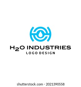 A modern, unique and geometric logo about H2O, water and the letter H2O.
EPS 10, Vector.