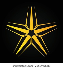 Modern and unique geometric star logo design
