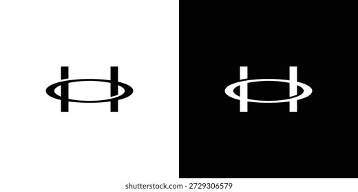 Modern and unique H hole logo design