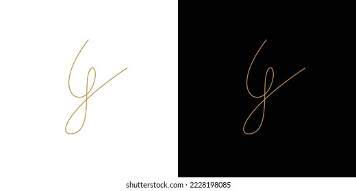 modern and unique handwritten letter GS initials logo design