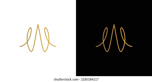 modern and unique handwritten letter W initials logo design