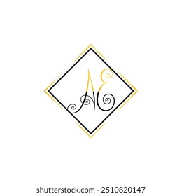 Modelo moderno de design de logotipo da letra de hexágono única AE. Elegante inicial AE Carta Logo Concept