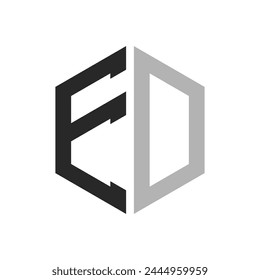 Moderne einzigartige Sechseckbuchstaben ED Logo Design Vorlage. Elegantes Initial-ED-Letter-Logo-Konzept