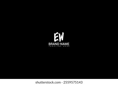 Modern Unique Hexagon Letter EW Logo Design Template. Elegant initial EW Letter Logo Concept