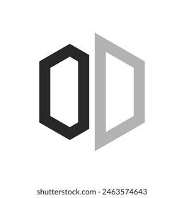 Plantilla de diseño de logotipo de OD de letra hexagonal única moderna. Elegante inicial OD Letter Logo Concept