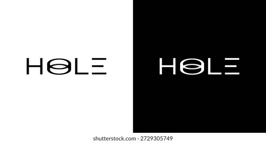 Design de logotipo de orifício moderno e exclusivo
