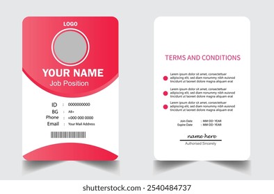 Modern and unique ID card design template