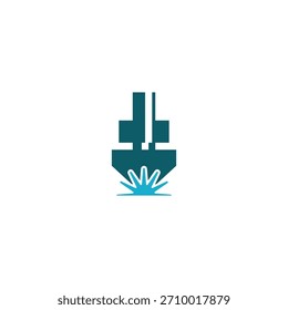 Logotipo de corte láser moderno y único