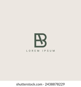 Modern unique letter AB BA logo icon design template elements