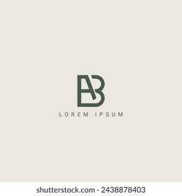 Modern unique letter AB BA logo icon design template elements