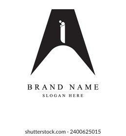 Modern and unique letter AI initials logo design. Initial lowercase letter logo AI
