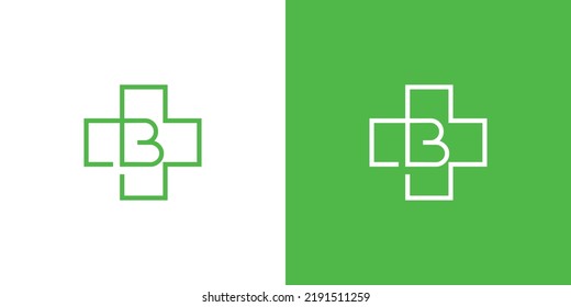 Modern Unique Letter B Initial Medical Stock Vector (Royalty Free ...