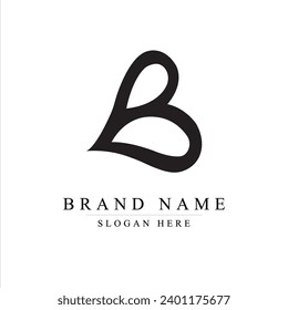 Modernes und einzigartiges Logo-Design mit Buchstaben B, Vorlage für das erste Logo, modernes Design-Buchstaben, Moderner abstrakter Buchstabe b Logo.	
