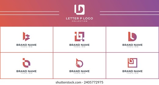 Modern and unique letter B initials collection logo design vector