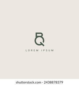 Modern unique letter BQ QB logo icon design template elements