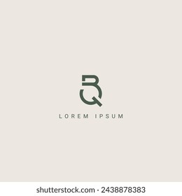 Modern unique letter BQ QB logo icon design template elements