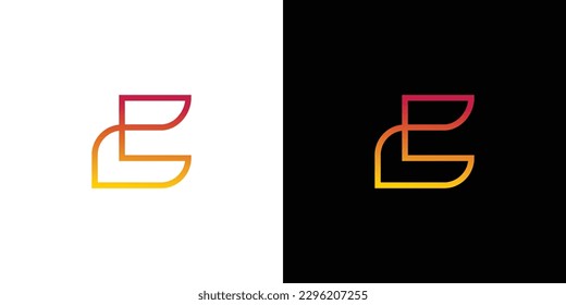 diseño del logotipo de las iniciales C de letra única y moderna	4