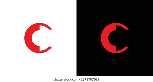 modern and unique letter C initials logo design 