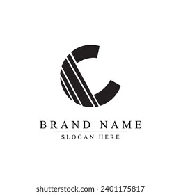 Modern and unique letter C initials logo design, Initial lowercase letter logo C, monogram rounded shape, Modern Abstract Letter C logo ,C logo	
