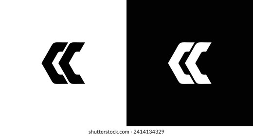 Modern and unique  letter CC initials logo design