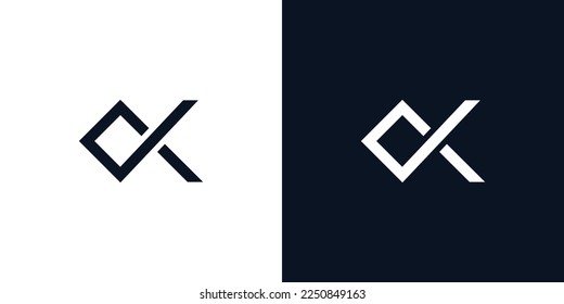	Modern and unique letter CK initials logo design