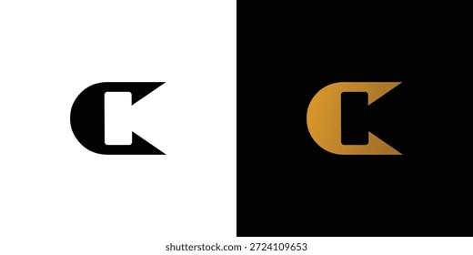 Modernes und einzigartiges Logo-Design mit CK Initialen