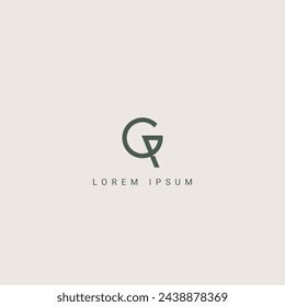 Modern unique letter CP GP logo icon design template elements