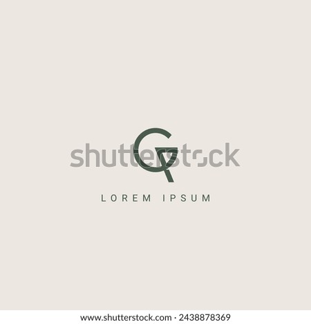 Modern unique letter CP GP logo icon design template elements