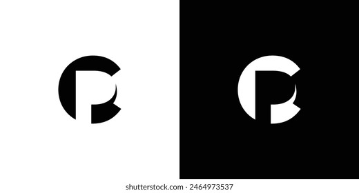 Modern and Unique letter CP initials logo design