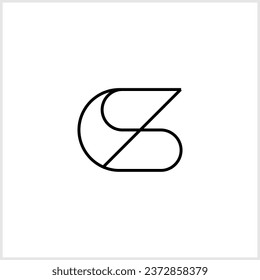 Diseño del logotipo de las iniciales CS de letras modernas y únicas