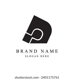 Modern and unique letter D initials logo design, Initial lowercase letter logo D, monogram rounded shape, Modern Abstract Letter D logo, D logo	
