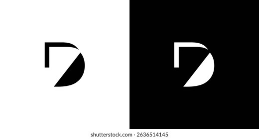 Modern and unique letter D initials logo design	