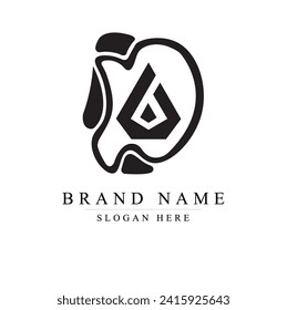 Modern and unique letter DA, AD initials logo design, Initial lowercase letter logo DA	
