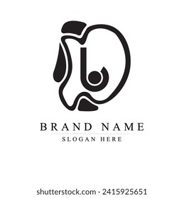 Moderner und einzigartiger Buchstabe DB, BD initialisiert Logo-Design, Initial Kleinbuchstabe Logo DB	
