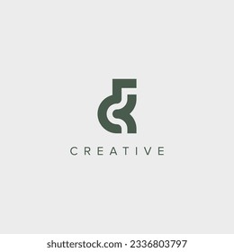 Modern unique letter DK KD logo design template - vector.