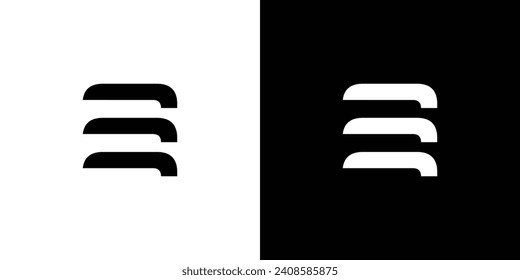modern and Unique  letter E initials logo design 