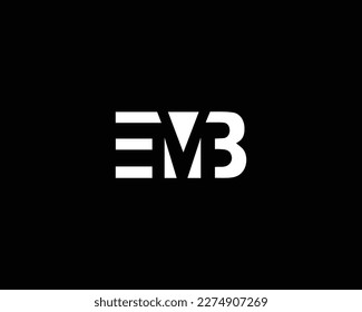 Modern Unique Letter EMB Logo Design Icon Creative Abstract Vector Template.