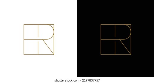 Modern and unique letter ER initials logo design