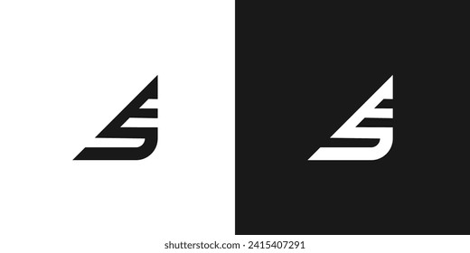 Modern and unique letter ES initials logo design