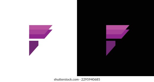 diseño de logotipo F iniciales de letra única y moderna