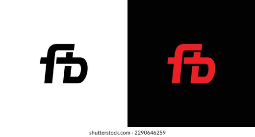 Modern and unique  letter FB initials logo design 