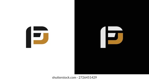 Modernes und einzigartiges FP Initialen Logo Design