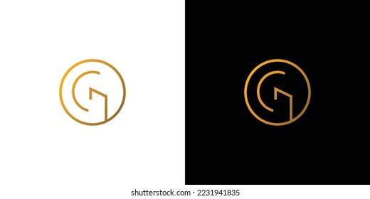 Modern and unique letter G initials logo design