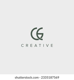 modern unique letter GE EG logo design template - vector.