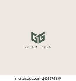 Modern unique letter GG G logo icon design template elements
