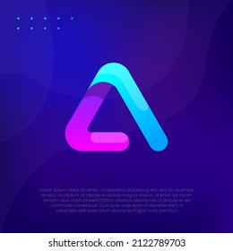 Modern Unique Letter A Gradient Logo